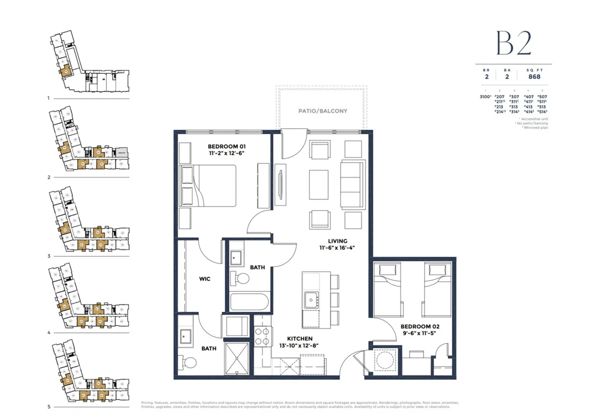 A wide shot showing a cohesive living area with the living room, kitchen, bedroom, and patio/balcony visible. The rooms are tastefully decorated, with thoughtful touches that appeal to families and groups, including easy access throughout the home and a sense of connected, functional spaces.